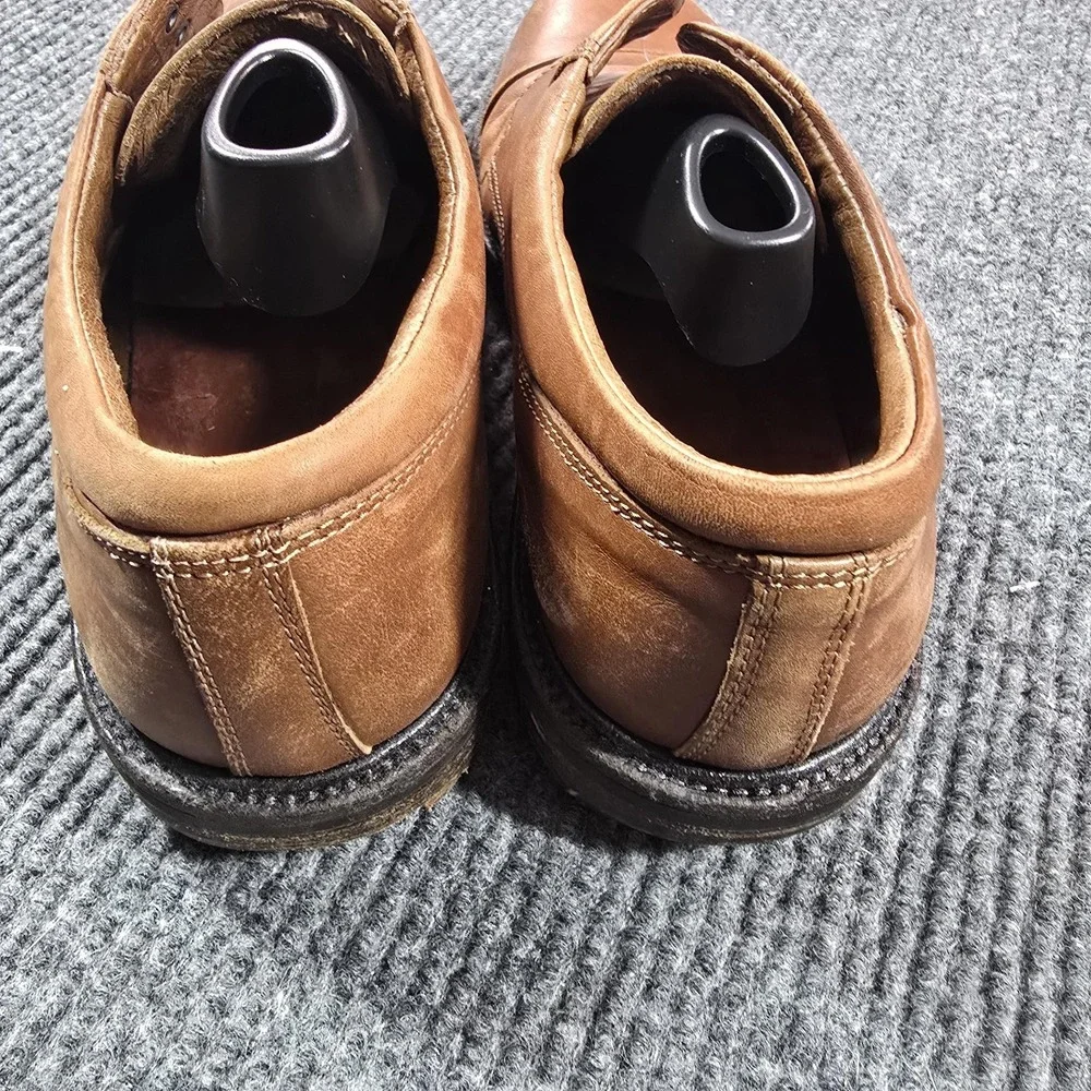 Johnston & Murphy Shoes Mens Size 10 Brown‎ Cap Toe Derby Dress Leather Italy